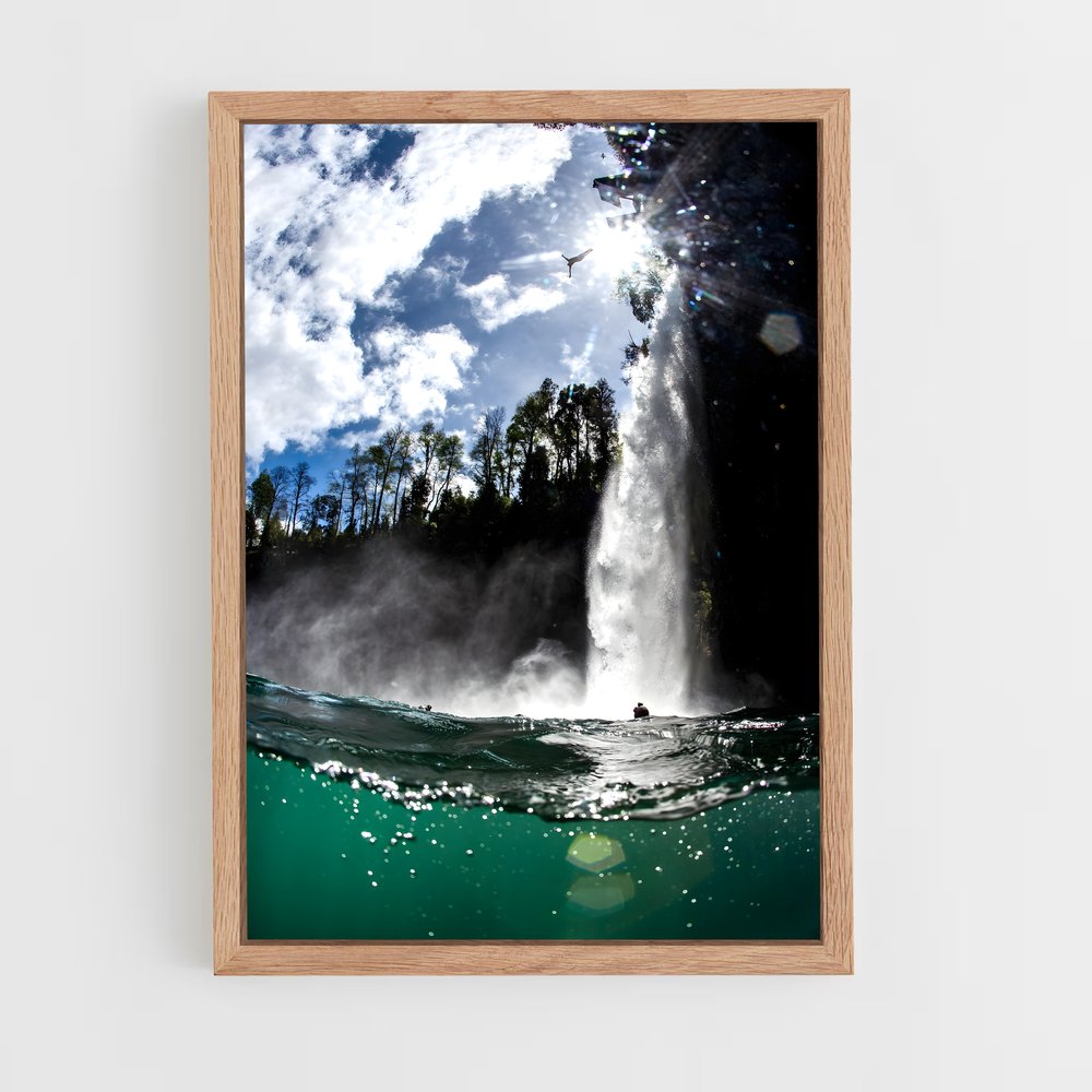 Poster Cascades Émeraude – affiche Plongeon de falaise (vue 4)